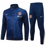 Chandal de Chaqueta del Barcelona Nino 24-25 Azul Oscuro