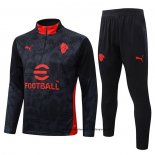 Chandal de Sudadera del AC Milan Nino 25-26 Negro