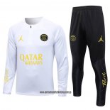 Chandal de Sudadera del Paris Saint-Germain Jordan Nino 23-24 Blanco