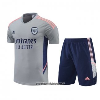 Chandal del Arsenal 22-23 Manga Corta Gris - Pantalon Corto