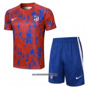 Chandal del Atletico Madrid 23-24 Manga Corta Rojo - Pantalon Corto