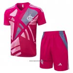 Chandal del Flamengo 25-26 Manga Corta Rosa - Pantalon Corto