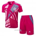 Chandal del Flamengo 25-26 Manga Corta Rosa - Pantalon Corto