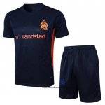 Chandal del Olympique Marsella 24-25 Manga Corta Azul - Pantalon Corto