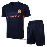 Chandal del Olympique Marsella 24-25 Manga Corta Azul - Pantalon Corto
