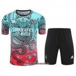 Chandal del Real Madrid Dragon 24-25 Manga Corta Verde y Rojo - Pantalon Corto