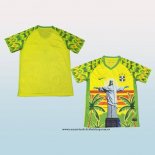 Camiseta Brasil Jesus 25-26 Amarillo Tailandia Blanco