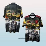 Camiseta Japon Anime 25-26 Negro Rojo Tailandia