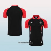 Camiseta Polo del Ajax 22-23 Negro y Rojo