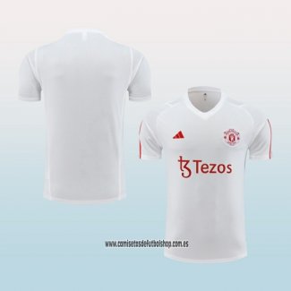 Camiseta de Entrenamiento Manchester United 23-24 Blanco