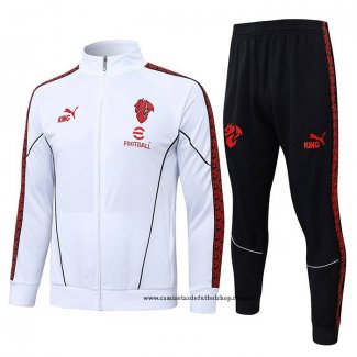 Chandal de Chaqueta del AC Milan Nino 25-26 Blanco
