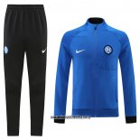 Chandal de Chaqueta del Inter Milan 22-23 Azul