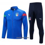 Chandal de Chaqueta del Italia 22-23 Azul