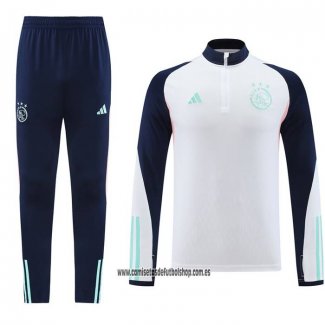 Chandal de Sudadera del Ajax 23-24 Blanco