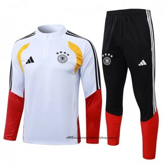 Chandal de Sudadera del Alemania Nino 25-26 Blanco Rojo