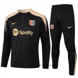 Chandal de Sudadera del Barcelona Nino 24-25 Negro Oro