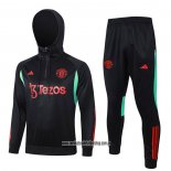 Chandal de Sudadera del Manchester United 23-24 Negro y Rojo