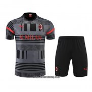 Chandal del AC Milan 22-23 Manga Corta Gris - Pantalon Corto