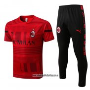 Chandal del AC Milan 22-23 Manga Corta Rojo