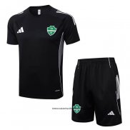 Chandal del Al-Ahli Saudi 25-26 Manga Corta Negro - Pantalon Corto
