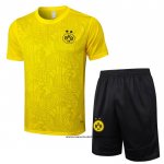 Chandal del Borussia Dortmund 24-25 Manga Corta Amarillo - Pantalon Corto
