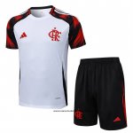 Chandal del Flamengo 25-26 Manga Corta Blanco - Pantalon Corto