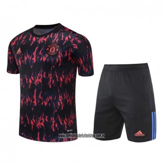 Chandal del Manchester United 2022 Manga Corta Rojo - Pantalon Corto