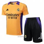 Chandal del Real Madrid 24-25 Manga Corta Amarillo - Pantalon Corto