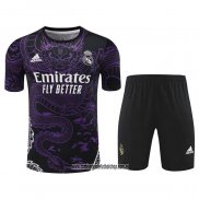 Chandal del Real Madrid Dragon 24-25 Manga Corta Purpura - Pantalon Corto