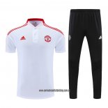 Conjunto Polo del Manchester United 22-23 Blanco