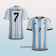 Jugador Primera Camiseta Argentina De Paul 2022
