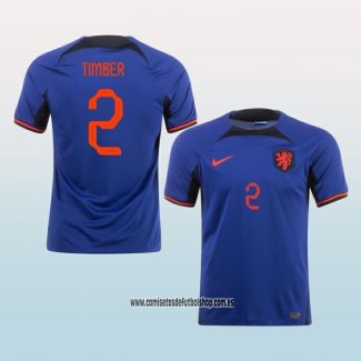 Jugador Segunda Camiseta Paises Bajos Timber 2022
