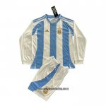 Primera Camiseta Argentina Nino 2024 Manga Larga