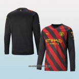 Segunda Camiseta Manchester City 22-23 Manga Larga