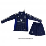 Segunda Camiseta Manchester United Nino 24-25 Manga Larga