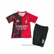 Camiseta Real Madrid Dragon Nino 25-26 Rojo