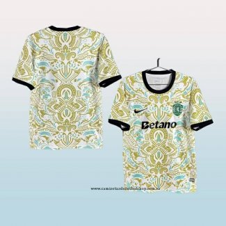 Camiseta Sporting Special 25-26 Amarillo Tailandia Azul