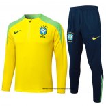 Chandal de Sudadera del Brasil 24-25 Amarillo