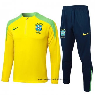 Chandal de Sudadera del Brasil 24-25 Amarillo