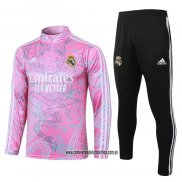 Chandal de Sudadera del Real Madrid Nino 23-24 Rosa