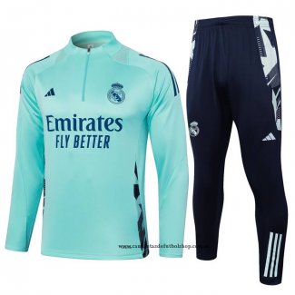 Chandal de Sudadera del Real Madrid Nino 24-25 Verde