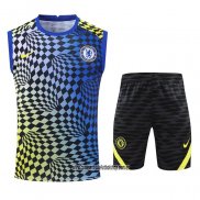 Chandal del Chelsea 22-23 Sin Mangas Azul