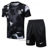 Chandal del Corinthians 25-26 Manga Corta Negro - Pantalon Corto