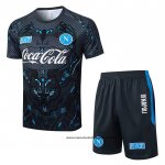 Chandal del Napoli 25-26 Manga Corta Negro - Pantalon Corto