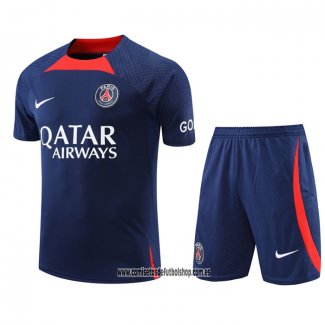 Chandal del Paris Saint-Germain 22-23 Manga Corta Azul Oscuro - Pantalon Corto