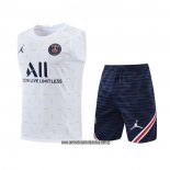 Chandal del Paris Saint-Germain 2022 Sin Mangas Blanco