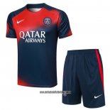 Chandal del Paris Saint-Germain 23-24 Manga Corta Rojo y Azul - Pantalon Corto