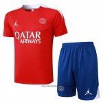 Chandal del Paris Saint-Germain Jordan 24-25 Manga Corta Rojo - Pantalon Corto
