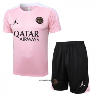 Chandal del Paris Saint-Germain Jordan 24-25 Manga Corta Rosa - Pantalon Corto