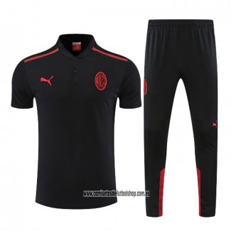 Conjunto Polo del AC Milan 22-23 Negro